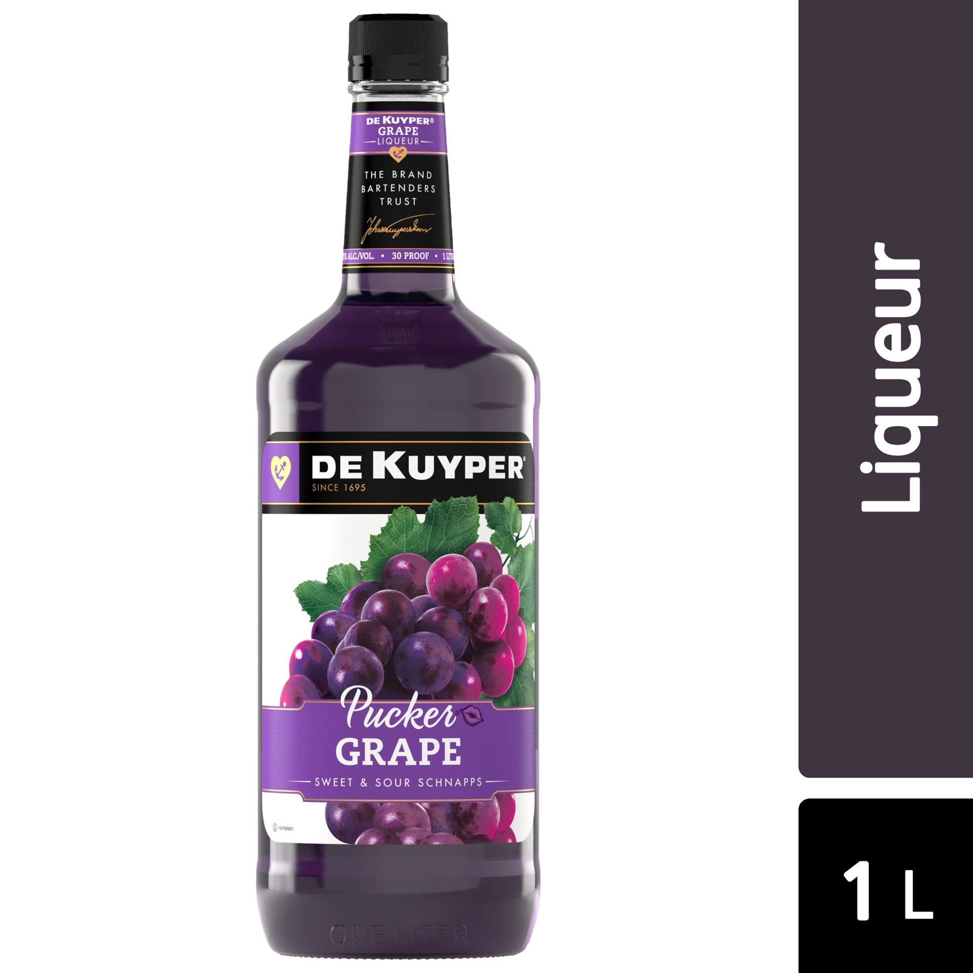slide 1 of 2, Dekuyper Grape Pucker, 1 liter