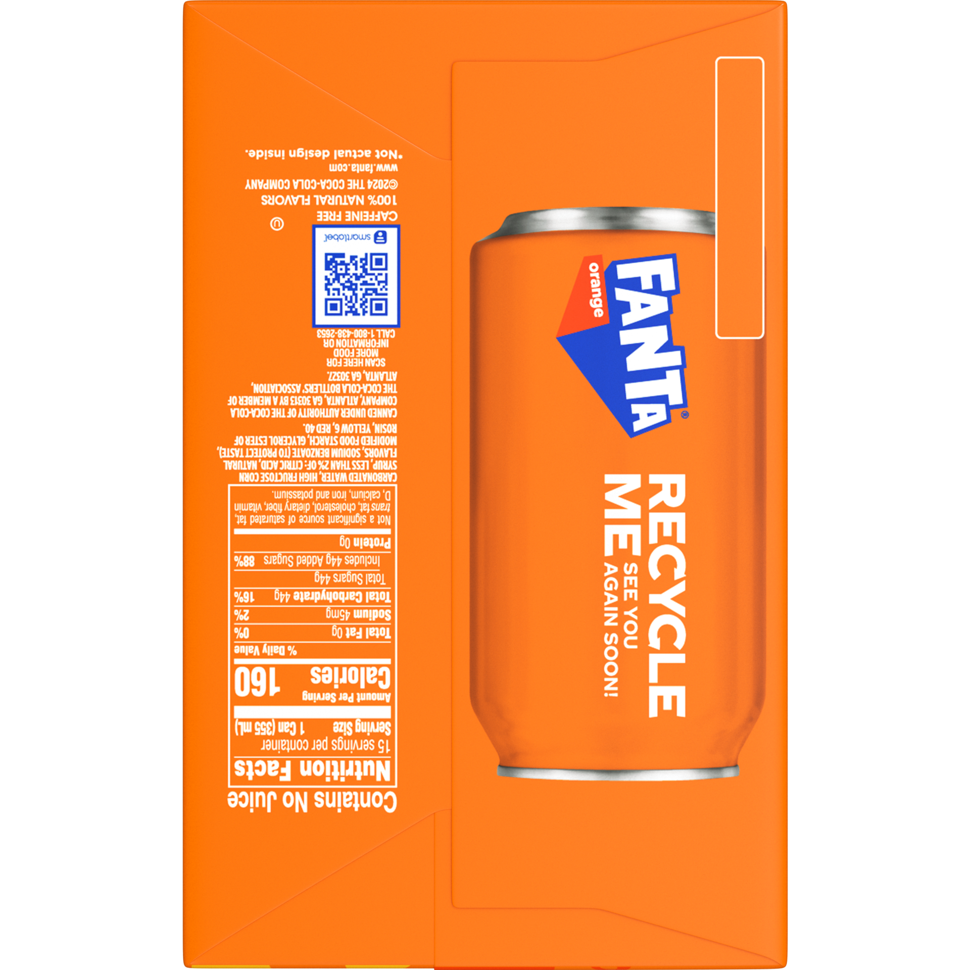 slide 2 of 5, Fanta Orange Soda Cans, 12 fl oz, 15 Pack, 15 ct