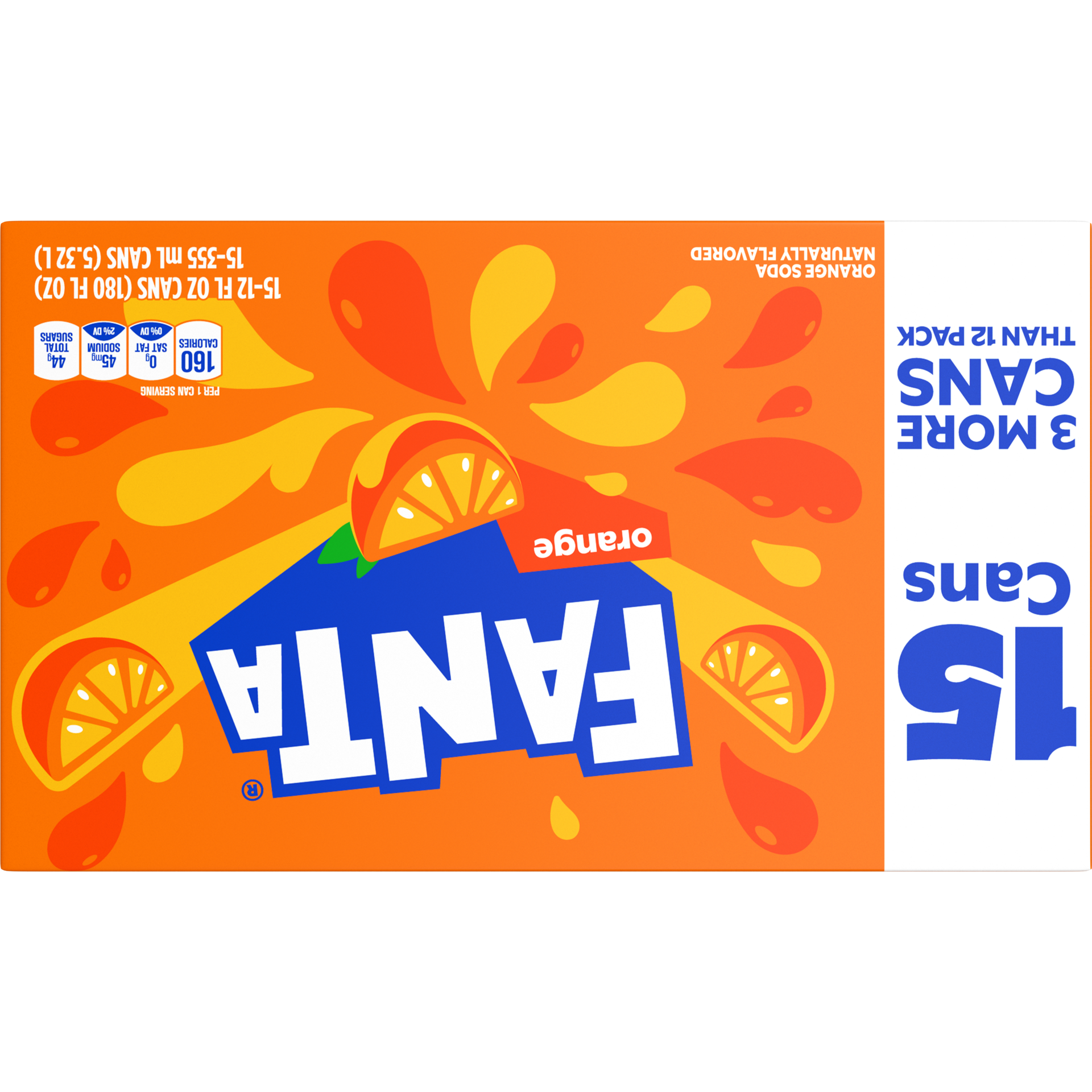 slide 5 of 5, Fanta Orange Soda Cans, 12 fl oz, 15 Pack, 15 ct