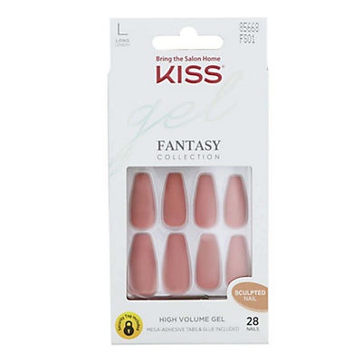 slide 1 of 1, Kiss Gel Fantasy Press-On Sculpted Nails Honey And Tea, 1 ct