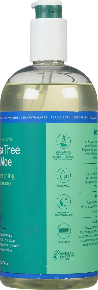 slide 2 of 12, Renpure Refreshing Tea Tree & Aloe Shampoo 32 fl oz, 32 fl oz