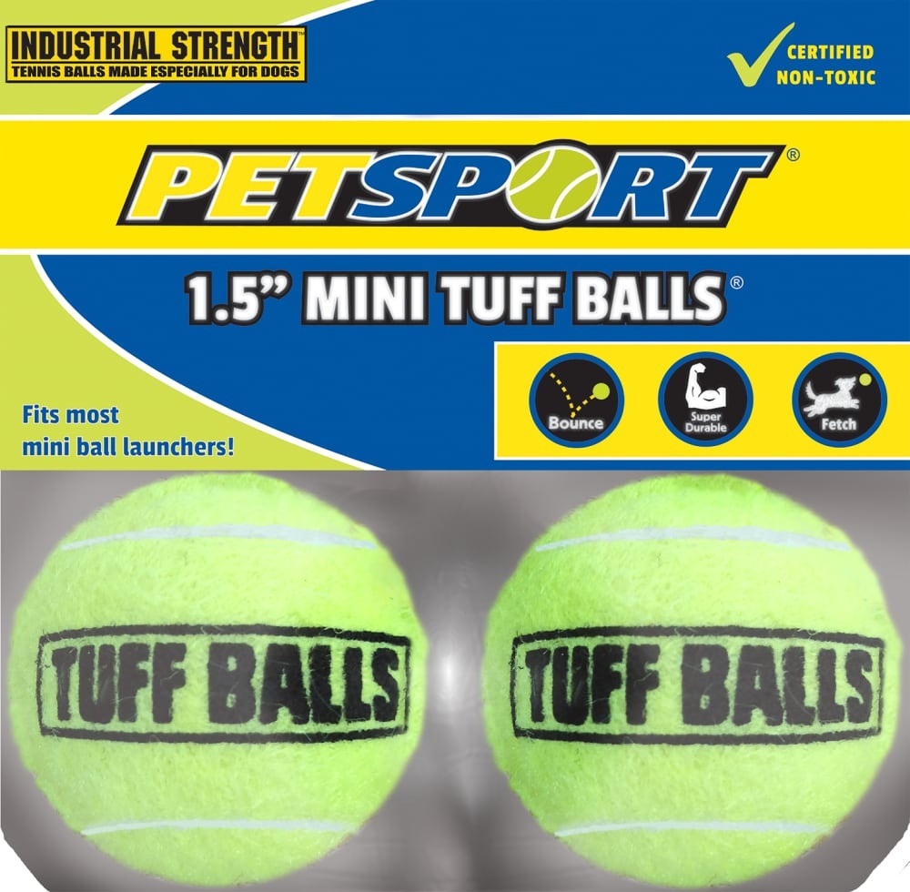 slide 1 of 1, Petsport 1.5" Mini Tuff Balls, 2 ct