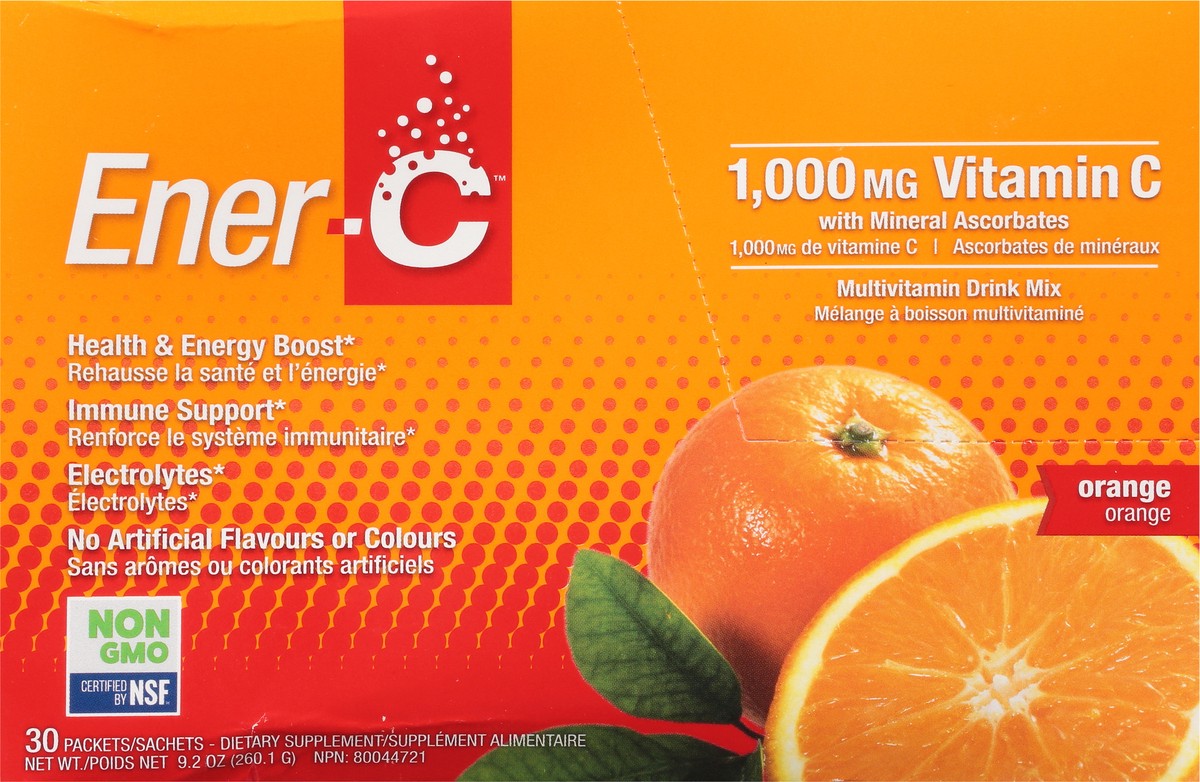 slide 9 of 9, Ener-C Orange Vitamin C Drink Mix, 30 ct