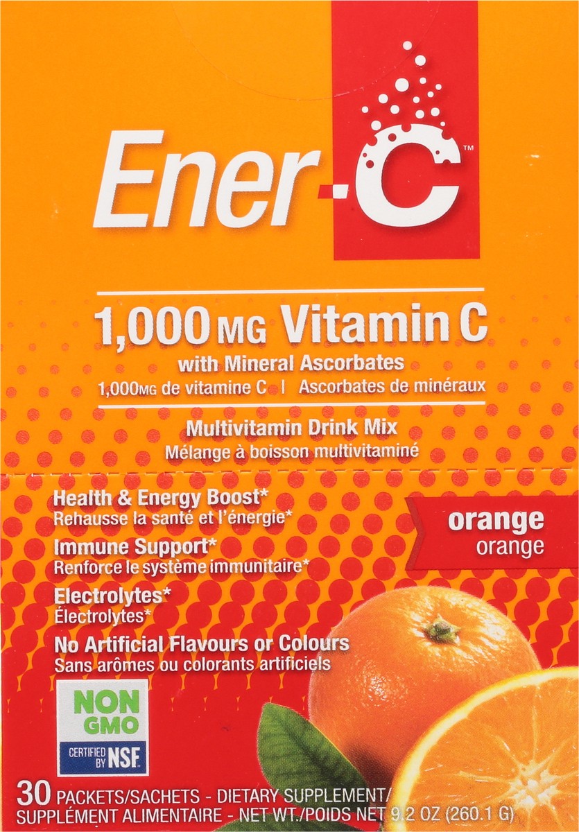 slide 8 of 9, Ener-C Orange Vitamin C Drink Mix, 30 ct