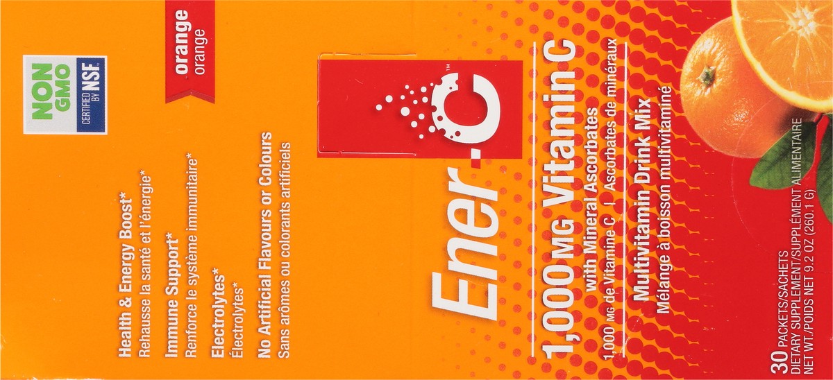 slide 2 of 9, Ener-C Orange Vitamin C Drink Mix, 30 ct