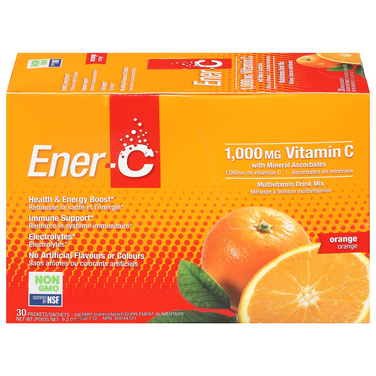 slide 1 of 9, Ener-C Orange Vitamin C Drink Mix, 30 ct