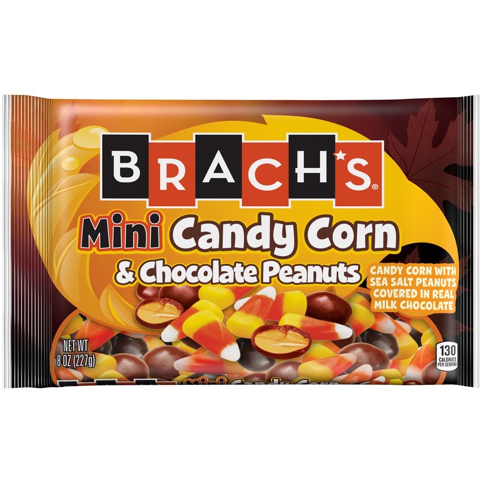 slide 1 of 2, Brach's Mini Candy Corn & Chocolate Peanuts, 9 oz