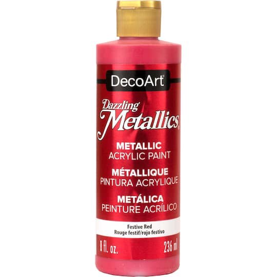 slide 1 of 2, Decoart Dazzling Metallics Acrylic Paint, 8 fl oz