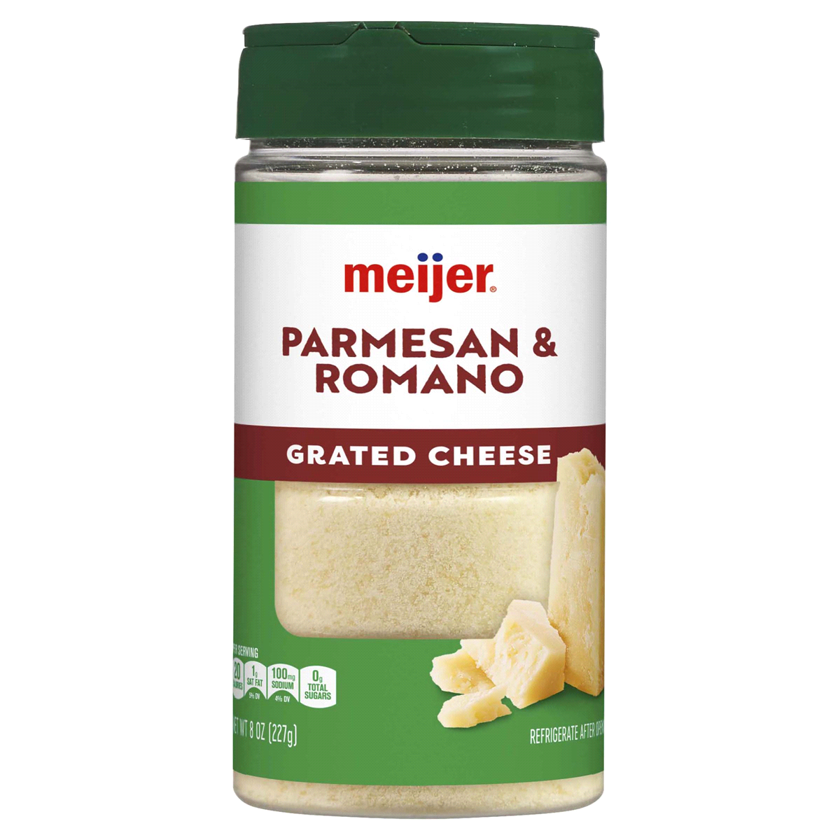 slide 1 of 9, Meijer Grated Parmesan & Romano Cheese, 8 oz