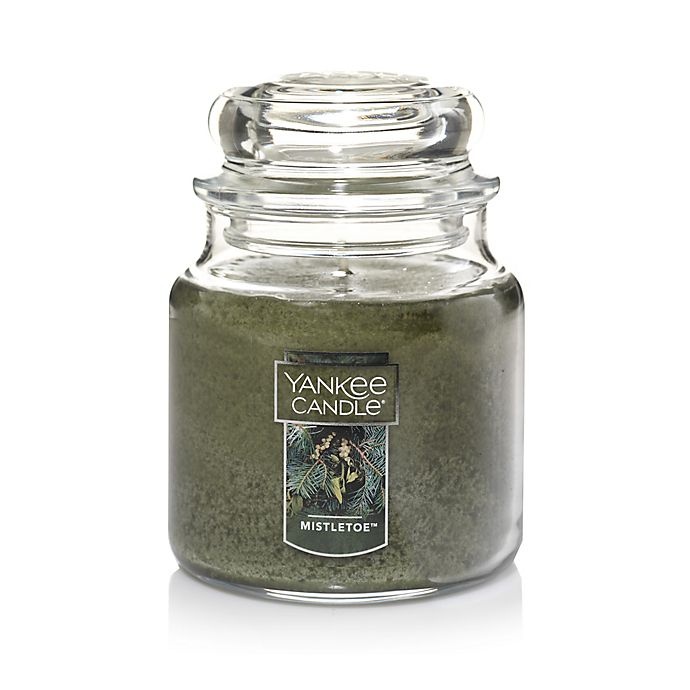 slide 1 of 1, Yankee Candle Housewarmer Mistletoe Medium Classic Jar Candle, 1 ct