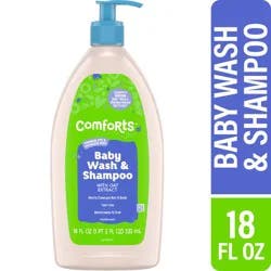 Comforts Baby Wash and Shampoo with Oat Extract, 18 fl oz