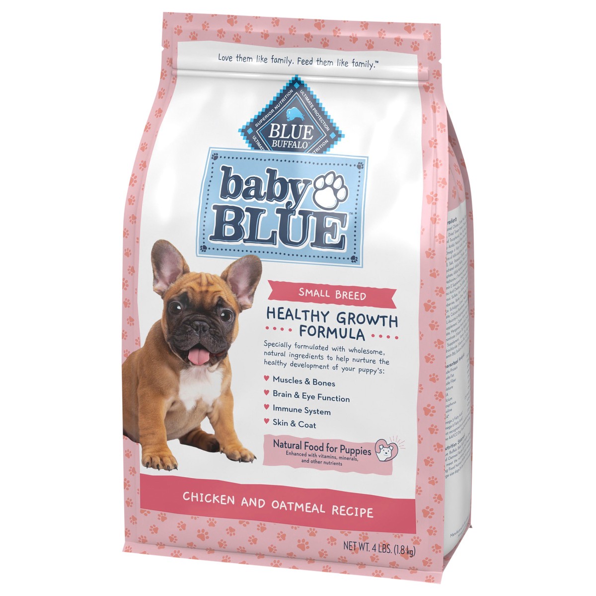 slide 4 of 4, Blue Buffalo Baby BLUE Natural Small Breed Puppy Dry Dog Food\, Healthy Growth Formula with DHA\, Chicken and Oatmeal Recipe\, 4-lb Bag, 4 lb