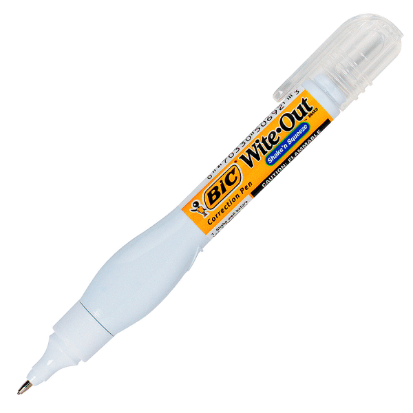 slide 3 of 5, BIC Wite-Out Shake N' Squeeze Correction Pen, White, 8 ml, 1 ct