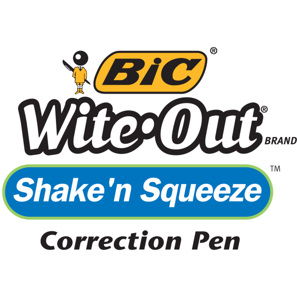 slide 2 of 5, BIC Wite-Out Shake N' Squeeze Correction Pen, White, 8 ml, 1 ct