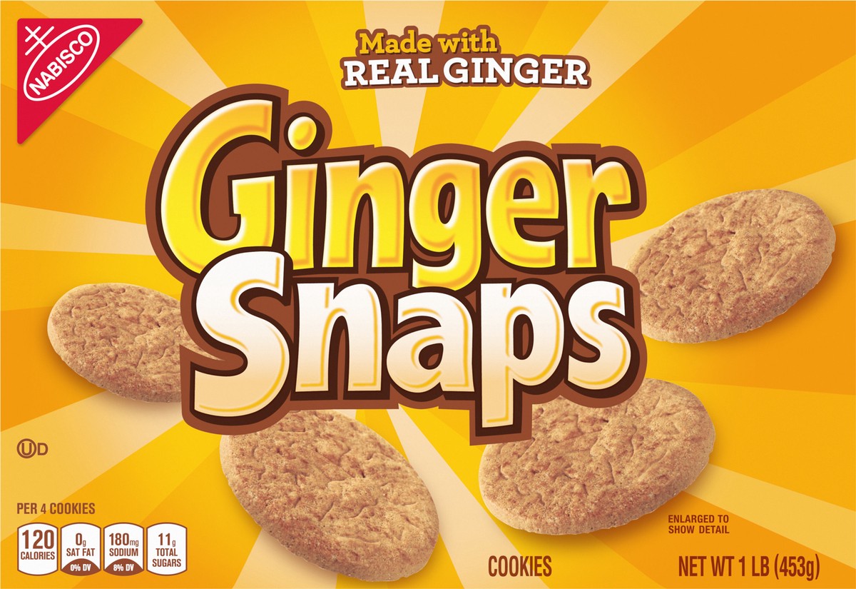 slide 5 of 9, Ginger Snaps Nabisco Ginger Snap Cookie, 16 oz