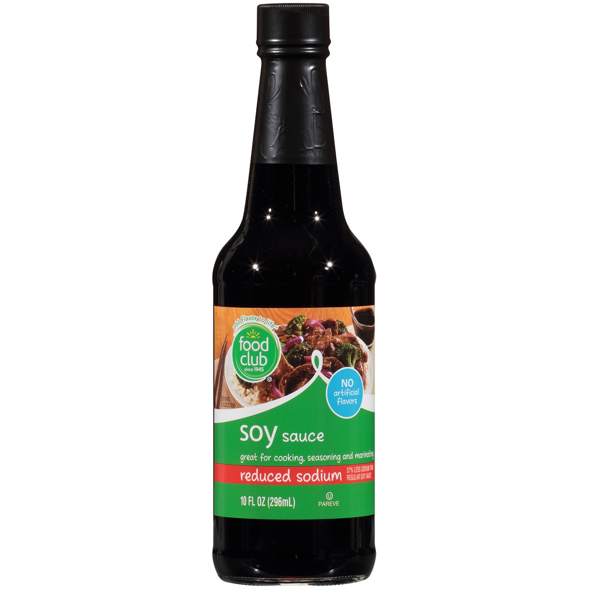 slide 6 of 10, Food Club Reduced Sodium Soy Sauce 10 fl oz, 10 fl oz