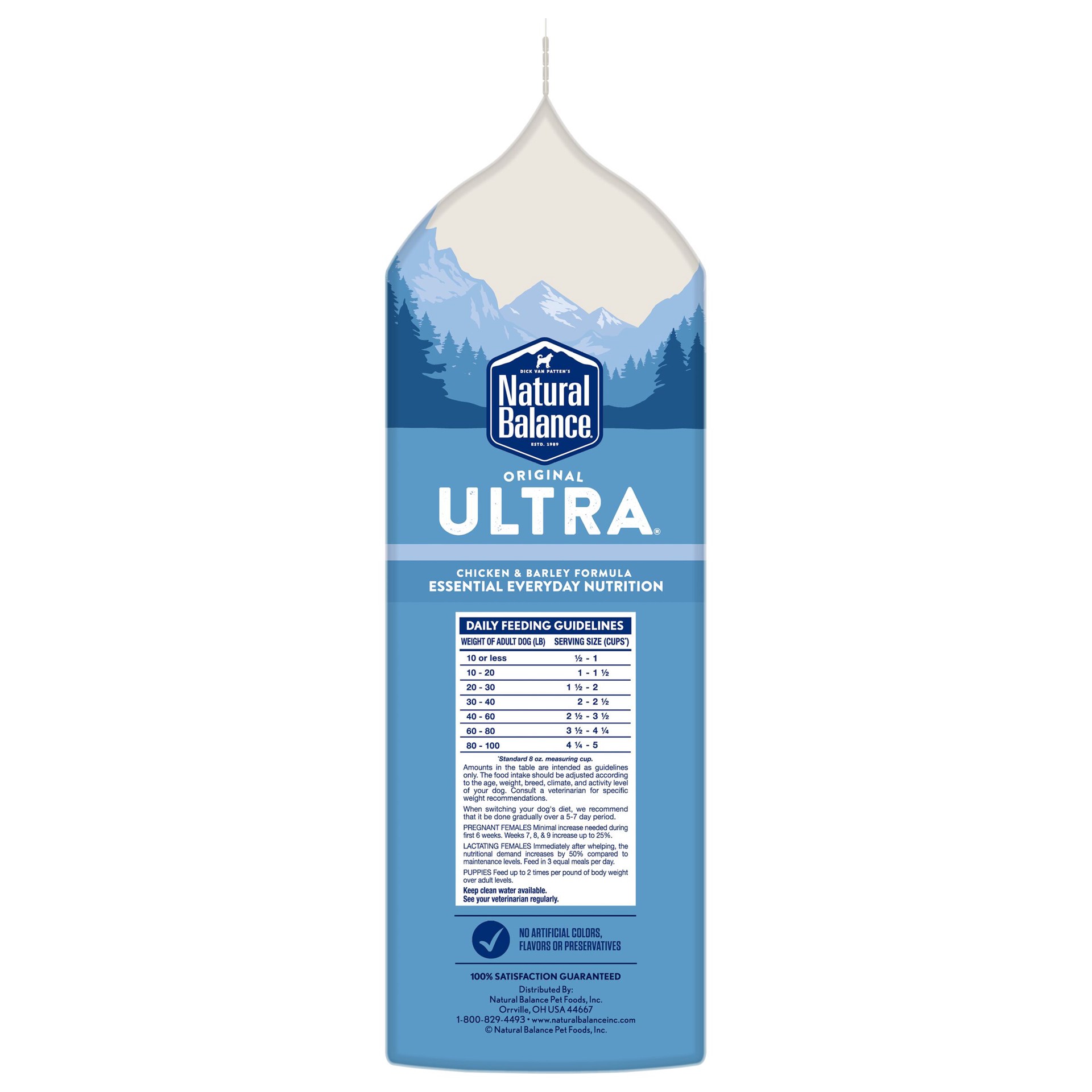 slide 3 of 5, Natural Balance Original Ultra Chicken & Barley Formula Dry Dog Food, 4lb. Bag, 4 lb