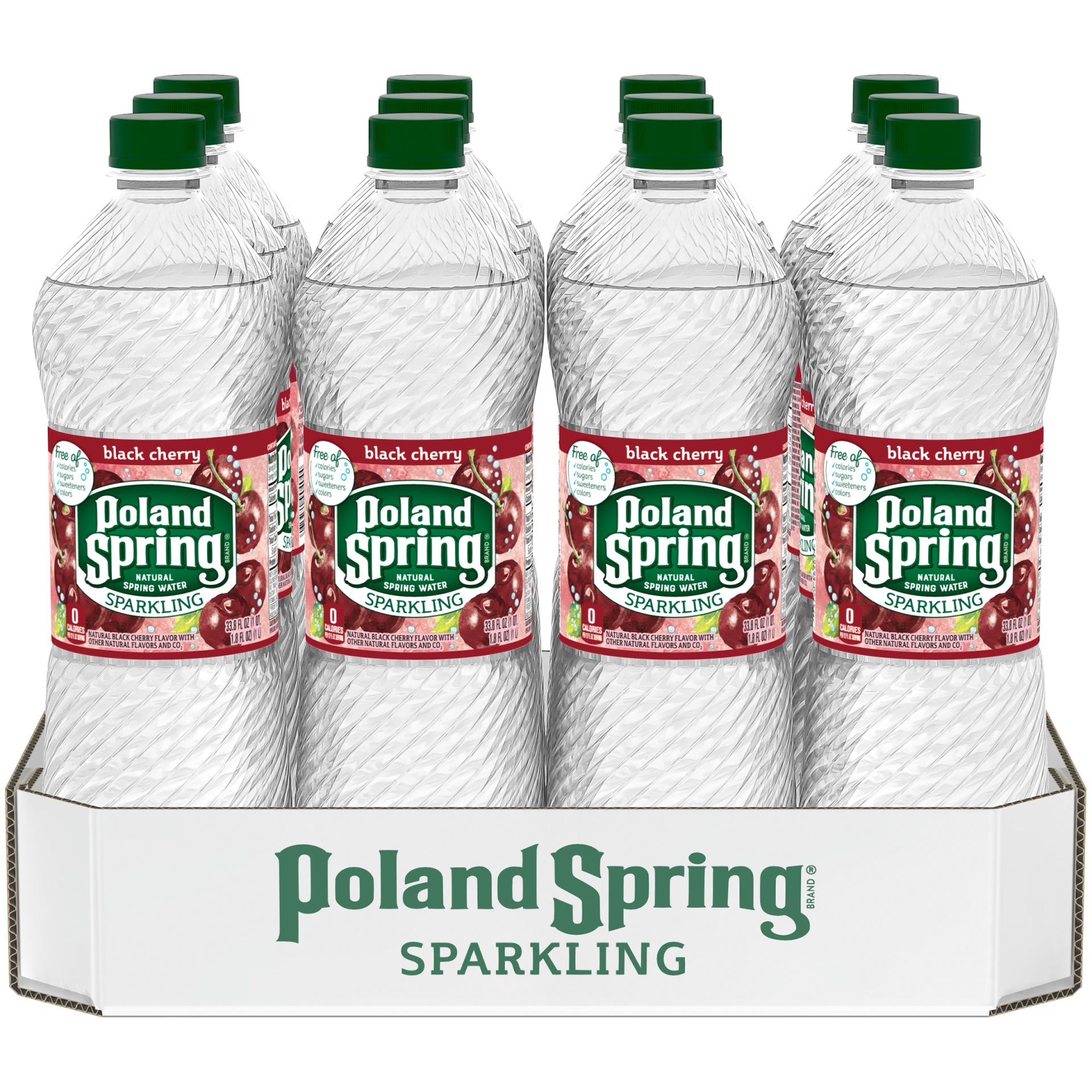 slide 4 of 6, Poland Spring Black Cherry Sparkling Water, 12 ct; 33.8 fl oz