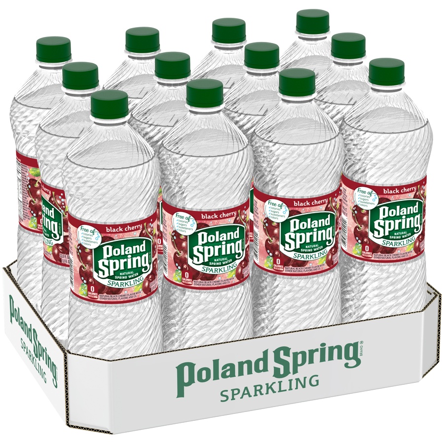 slide 1 of 6, Poland Spring Black Cherry Sparkling Water, 12 ct; 33.8 fl oz