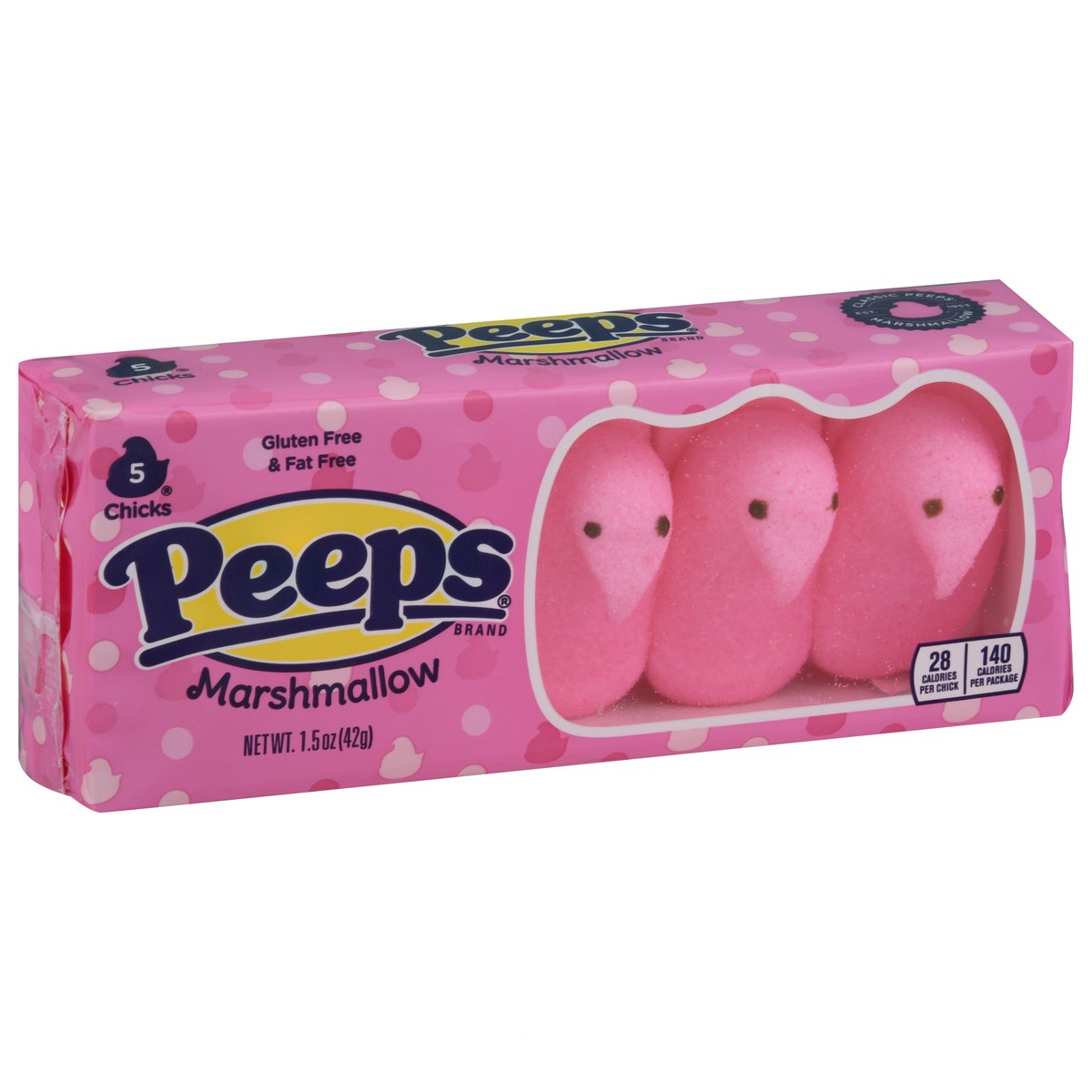 slide 8 of 14, Peeps Marshmallow Chicks Candy 5 Chicks 5 ea, 5 ct
