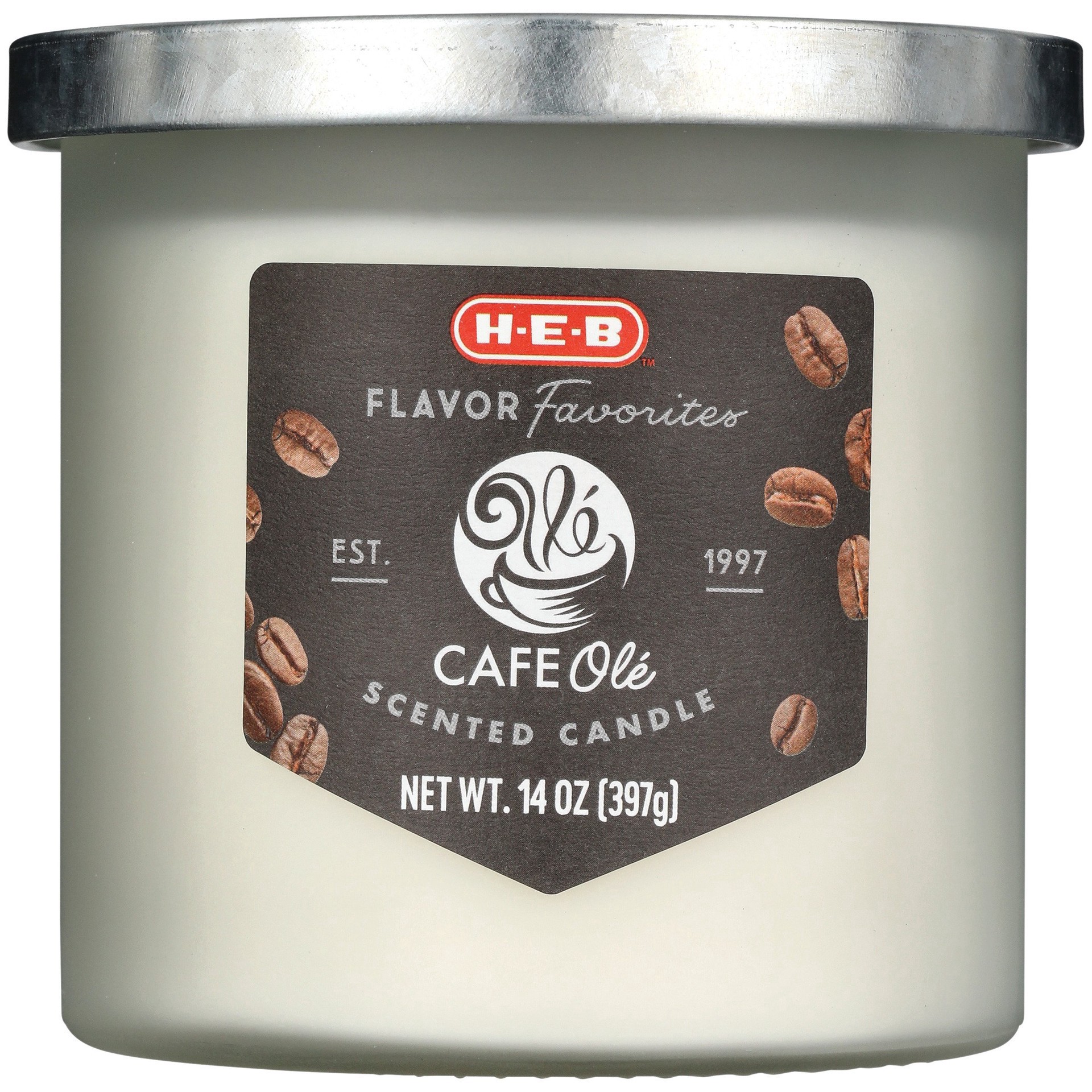 slide 1 of 1, H-E-B Flavor Favorites Cafe Ole French Roast Coffee Scented Candle - 14 oz, 14 oz