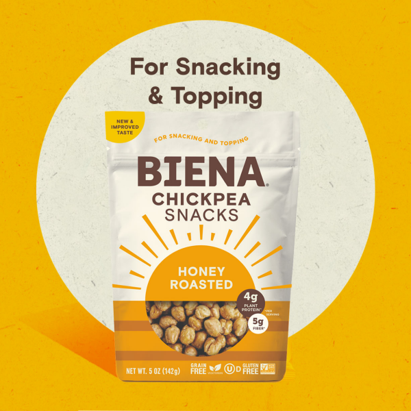 slide 9 of 13, Biena Honey Roasted Chickpea Snacks, 5 oz