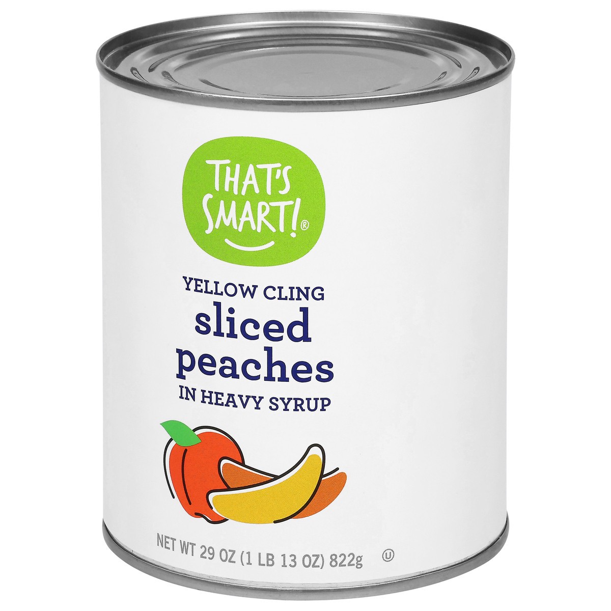 slide 4 of 4, That's Smart! Yellow Cling Sliced Peaches in Heavy Syrup 29 oz, 29 oz
