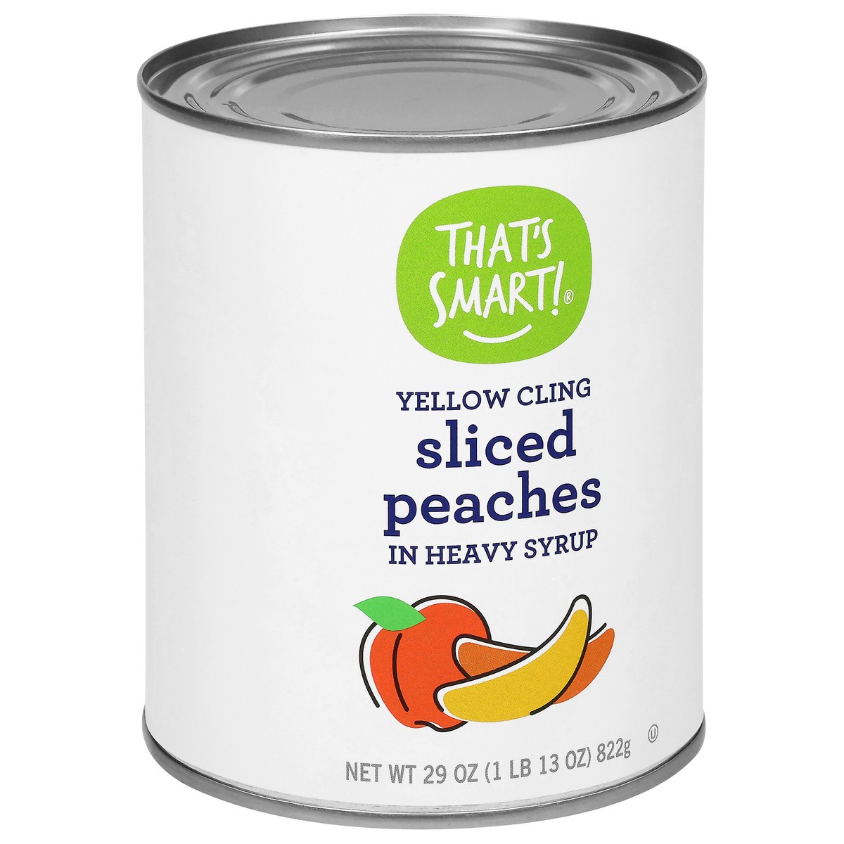 slide 2 of 4, That's Smart! Yellow Cling Sliced Peaches in Heavy Syrup 29 oz, 29 oz