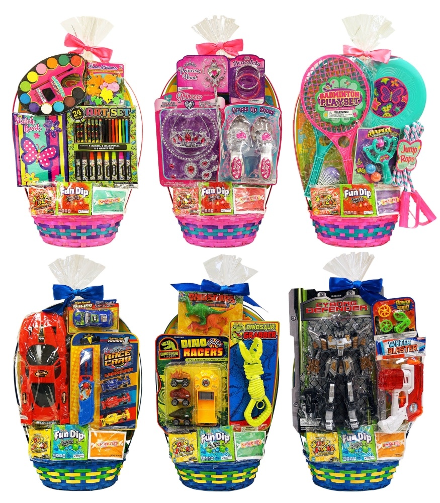 slide 1 of 1, Wonder Treats Large Easter Basket With Assorted Toys, 1 ct