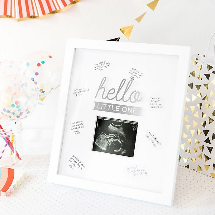 slide 2 of 4, Pearhead Hello Little One'' Guest Signature Sonogram Frame - White'', 1 ct