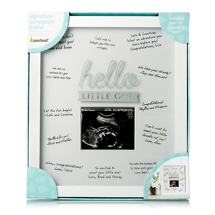 Pearhead Baby Shower Guestbook White Frame