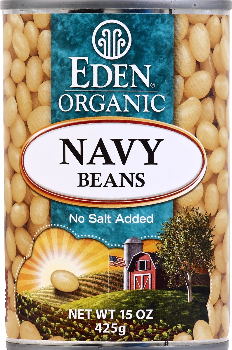 slide 2 of 2, Eden Foods Organic Navy Beans No Salt, 15 oz