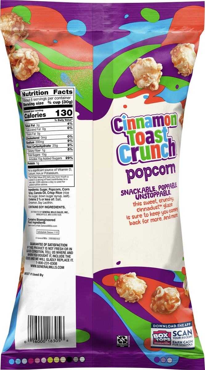 slide 6 of 9, Cinnamon Toast Crunch Popcorn Snack, Cinnadust Glaze, 7 oz, 7 oz