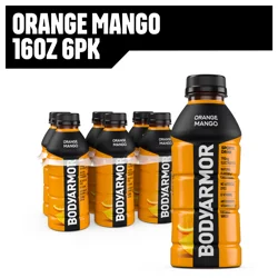 BODYARMOR SuperDrink Orange Mango Bottles, 16 fl oz, 6 Pack