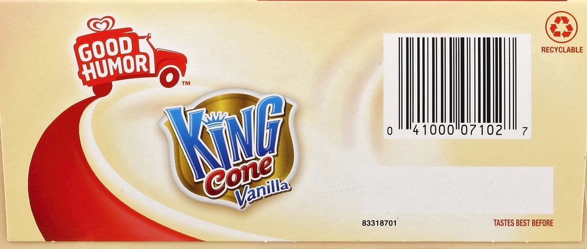 slide 2 of 6, Good Humor Ice Cream & Frozen Desserts Vanilla King Cone, 4 ct; 4.6 fl oz