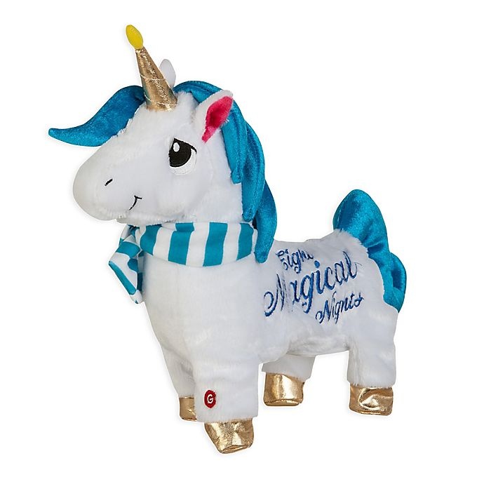 slide 1 of 1, Gemmy Shimmy Shimmies Hanukkah Unicorn, 1 ct