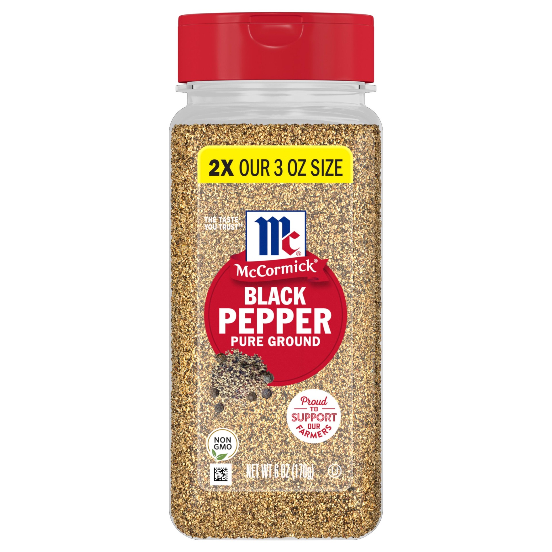 slide 1 of 9, McCormick Black Pepper - Pure Ground, 6 oz