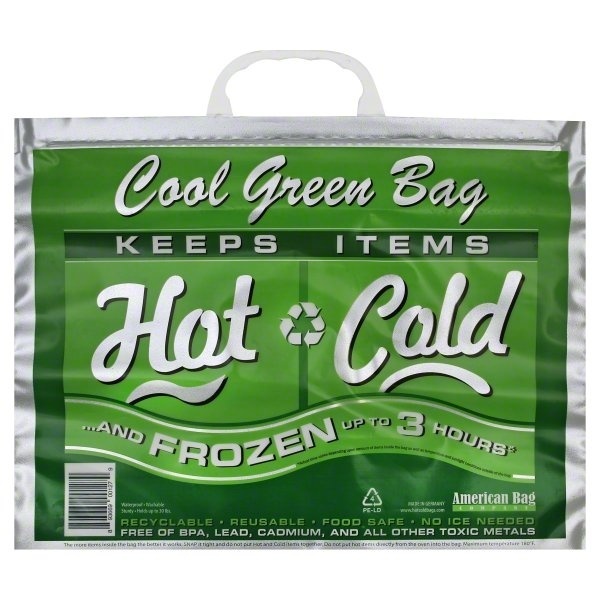 slide 1 of 1, American Bag Company American Bag Small Hot Cold Green Bag, 1 ct