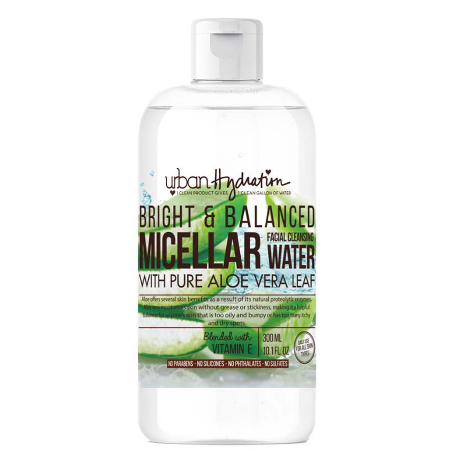 slide 1 of 1, Urban Hydration Bright & Balanced Facial Cleansing Micellar Water - Aloe Vera, 10.1 oz
