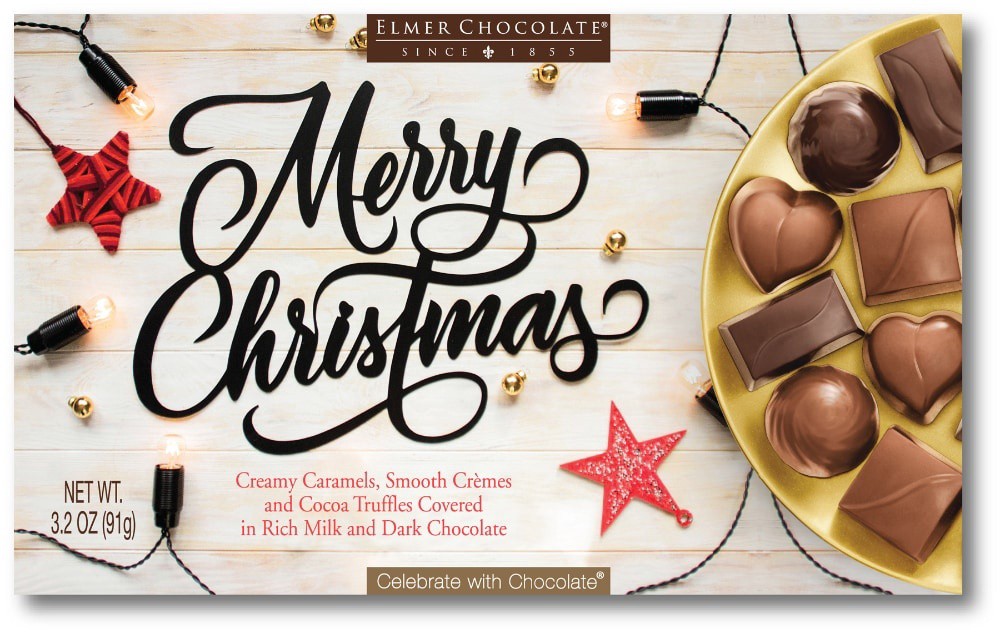 slide 1 of 1, Elmer Chocolate Christmas Fun Boxed Chocolates, 3.2 oz