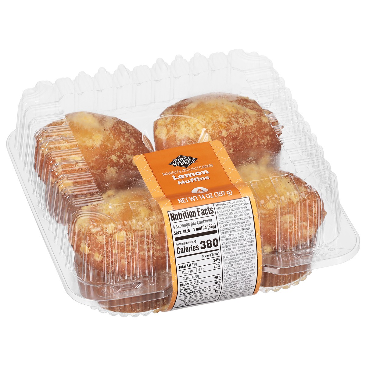 slide 9 of 13, First Street Fs Lemon Muffin, 14 oz