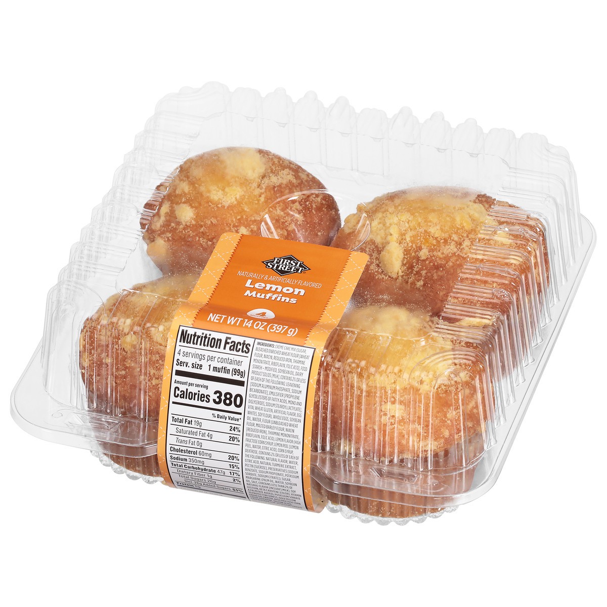 slide 4 of 13, First Street Fs Lemon Muffin, 14 oz