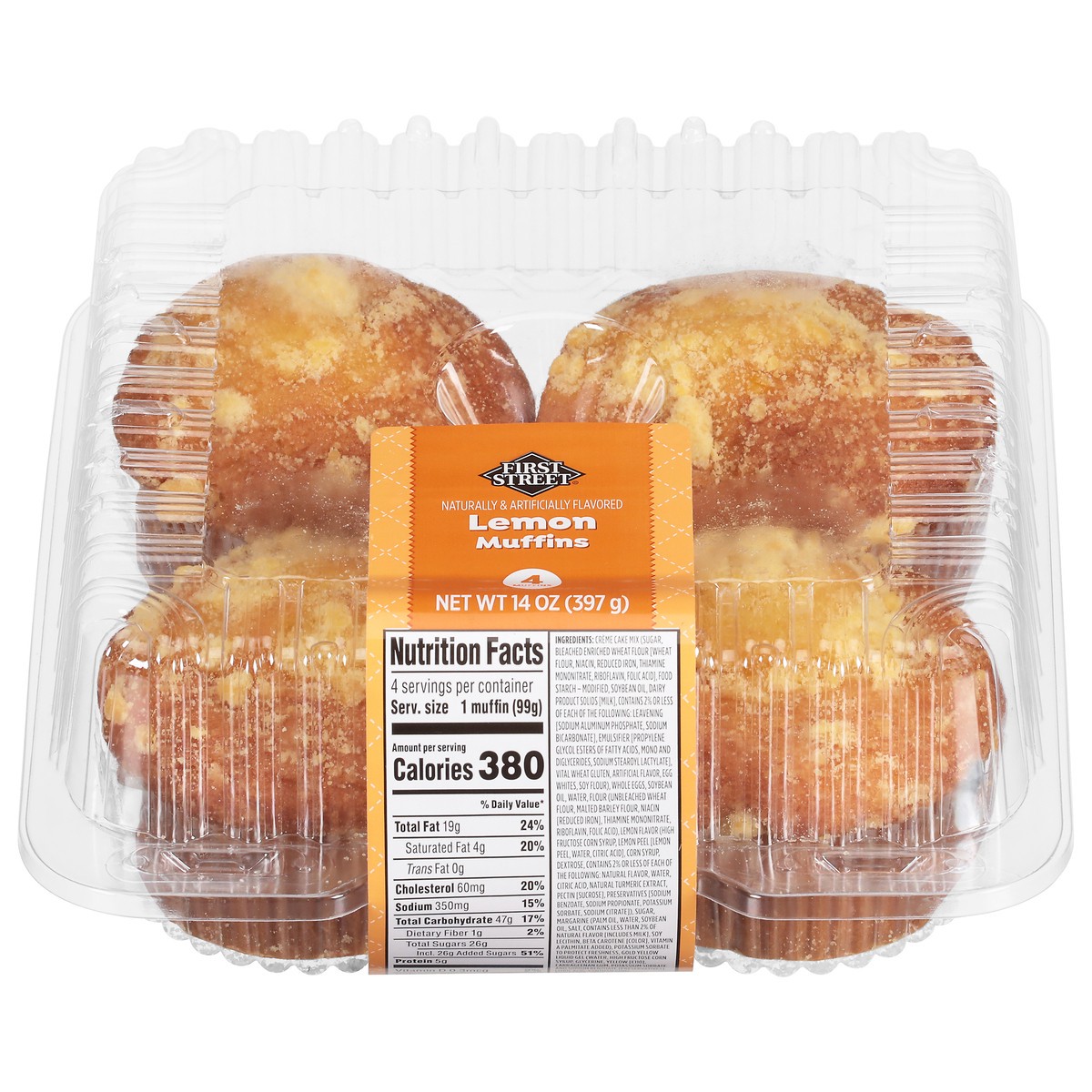 slide 11 of 13, First Street Fs Lemon Muffin, 14 oz