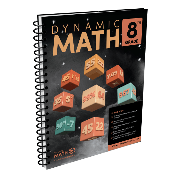 slide 2 of 8, Dynamic Math by Classroom Ready Workbook, 8th Grade, 1 ct
