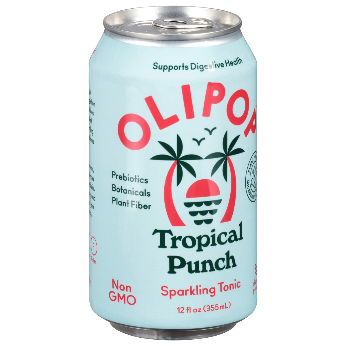 slide 6 of 9, Olipop Sparkling Tonic, Tropical Punch, 12 fl oz