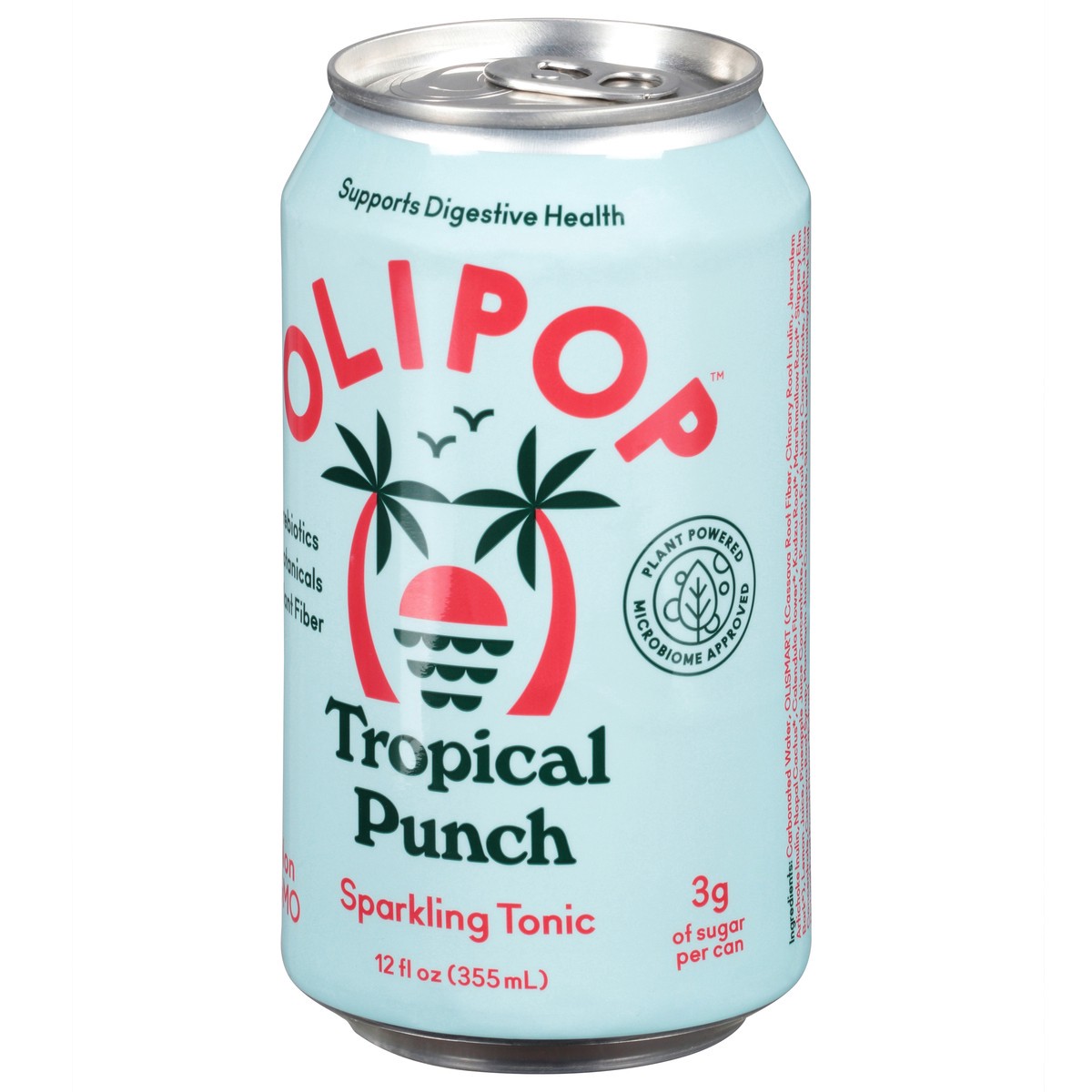 slide 7 of 9, Olipop Sparkling Tonic, Tropical Punch, 12 fl oz