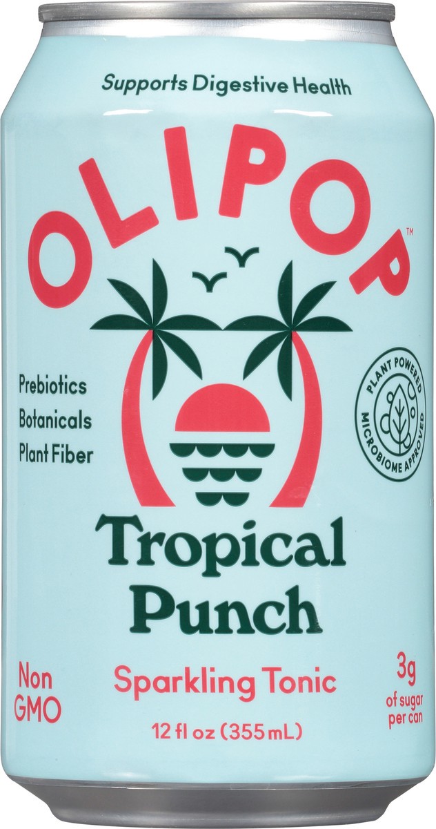 slide 2 of 9, Olipop Sparkling Tonic, Tropical Punch, 12 fl oz