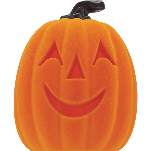 slide 1 of 1, CREATIVE DESIGN Flocking Pumpkin W Led 3ast, 1 ct
