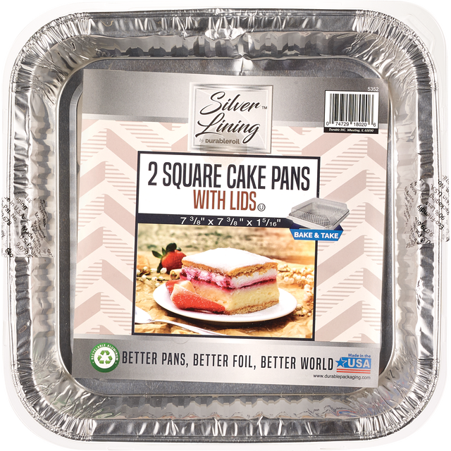 slide 1 of 1, Durable Packaging Pan Cake With Lid, 1 ct