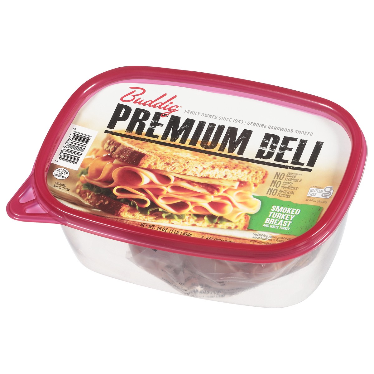 slide 3 of 9, Buddig Premium Deli Smoked Turkey Breast and White Turkey Lunch Meat 2 - 8 oz Packs, 2 ct